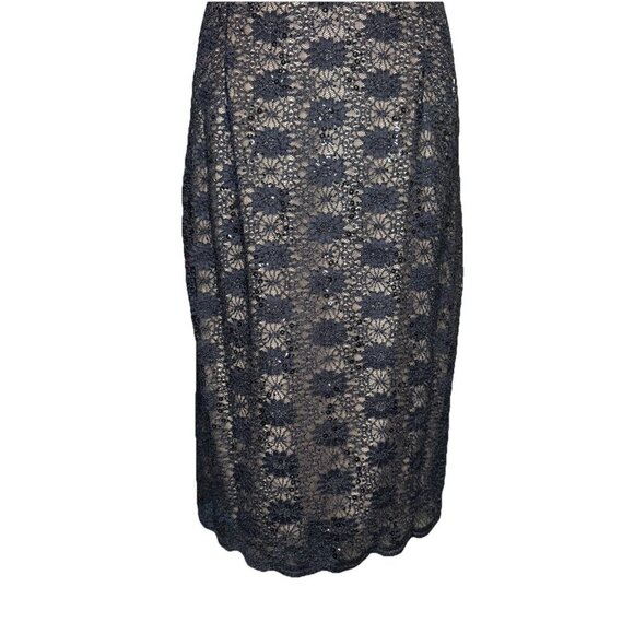 NWT ALEX EVENINGS Black Lace Shift Dress Jacket Set Formal Wedding Cocktail 14 - Picture 12 of 16